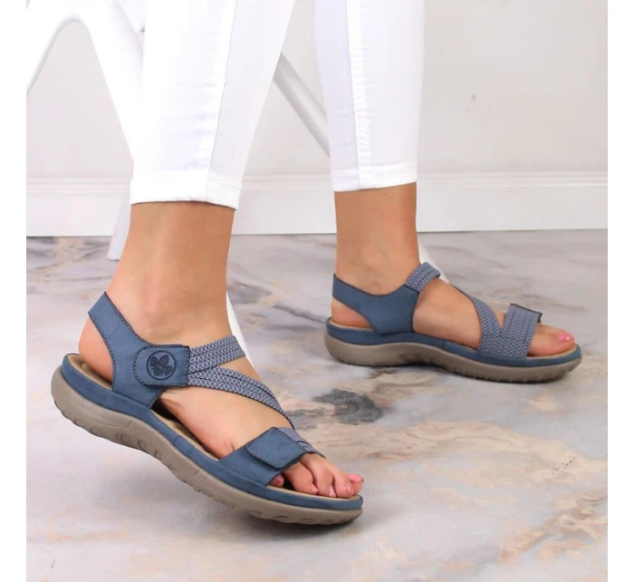 Pohodlné modré sandále Rieker W RKR587