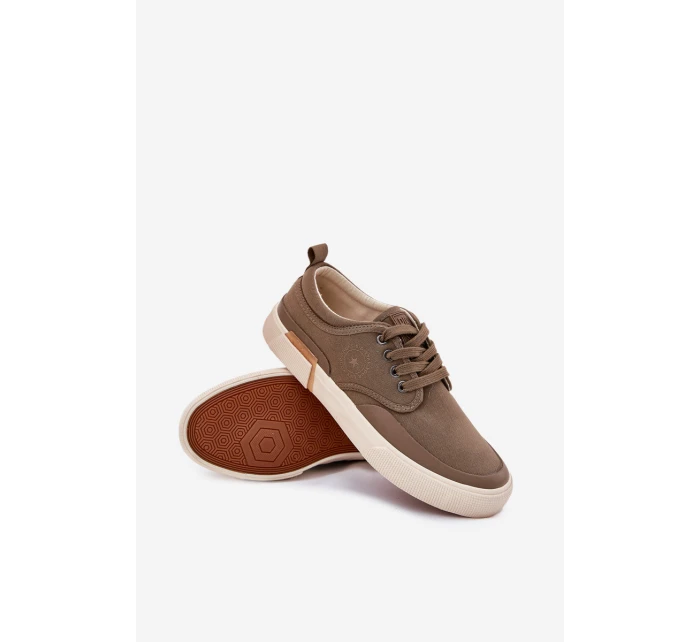 Materiałowe Trampki Męskie Big Star RR174064 Khaki