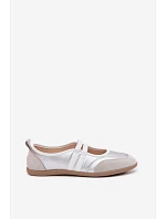 Sportové baleríny s elastickými pásky stříbrné Donatella Sportové baleríny s elastickými pásky stříbrné Donatella
