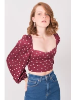 Bluzka model 18484164 bordowy - FPrice