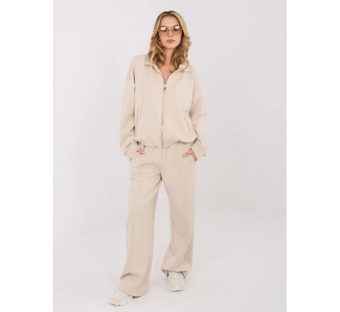 Spodnie SM SP model 21782414 jasny beżowy - FPrice Spodnie SM SP model 21782414 jasny beżowy - FPrice