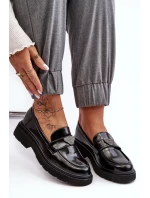 Dámské mokasíny na plochém podpatku Černá Venla Dámské mokasíny na plochém podpatku Černá Venla