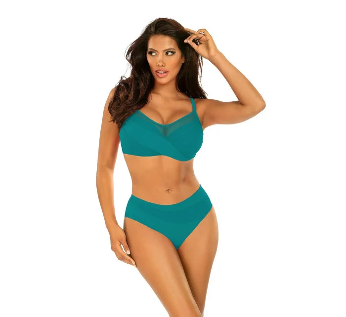 Dámské dvoudílné plavky Fashion 18 model 18442858 tyrkysové - Self Dámské dvoudílné plavky Fashion 18 model 18442858 tyrkysové - Self