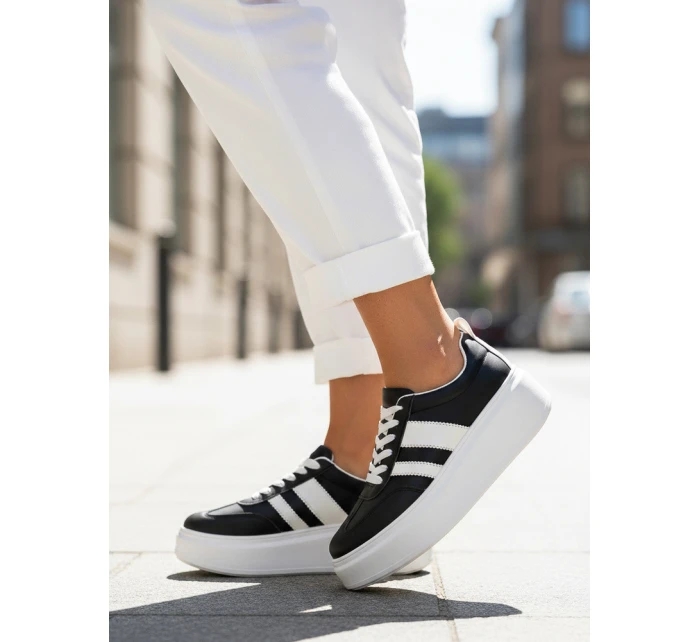 Dámske čierne tenisky FashionStreet ZY1395