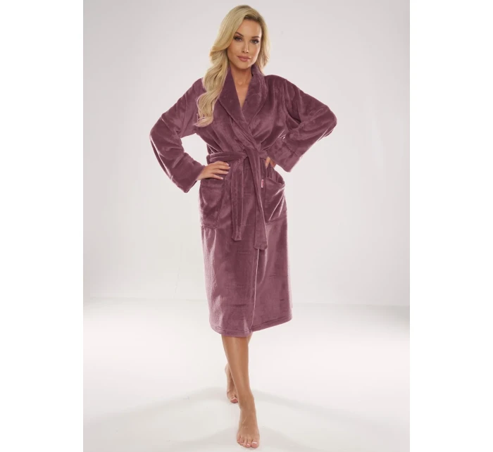 Dlhý dámsky župan s golierom De Lafense 628 Abigail