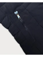 Tmavě modrá prošívaná dámská zimní bunda model 21247029 - J.STYLE