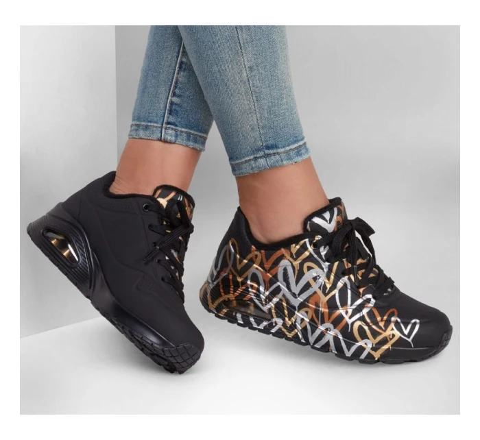 Topánky Skechers Uno Metallic Love W 155523/BKGD