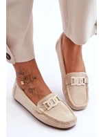 Dámské módní semišové mokasíny Bežové model 21625619 - Boto Dámské módní semišové mokasíny Bežové model 21625619 - Boto