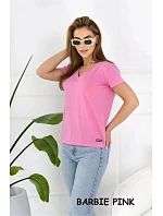 Dámske tričko s krátkym rukávom Serek brown - Off Pink