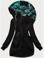 Čierna dámska dlhá mikina na zips (AMG815) Čierna dámska dlhá mikina na zips (AMG815)