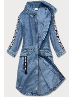 Světle modrá volná dámská džínová přes oblečení model 16994046 - P.O.P. SEVEN