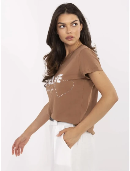 Tričko CLM TS 1726.87 svetlohnedé