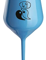 69 - modrá nerozbitná sklenice na víno 470 ml