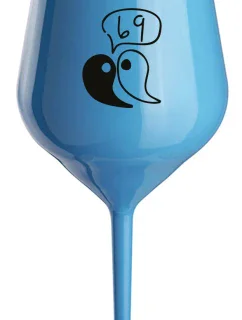 69 - modrá nerozbitná sklenice na víno 470 ml