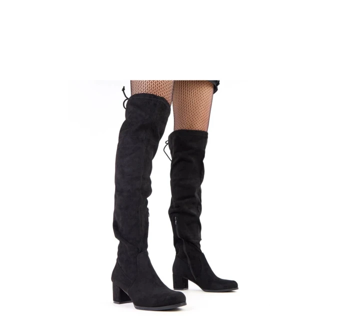 Dámské kozačky na podpatku Černá model 21778831 - Inello