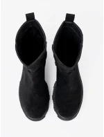 Luxusní kotníčkové boty dámské černé platforma Luxusní kotníčkové boty dámské černé platforma