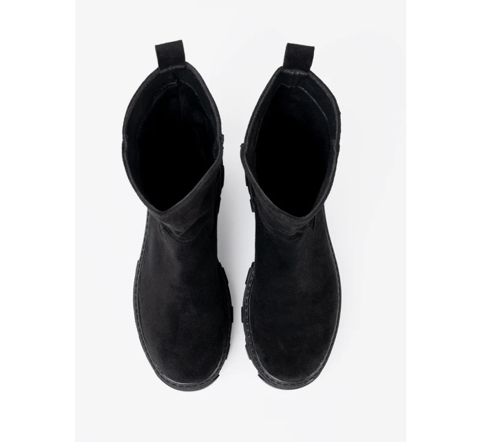 Luxusní kotníčkové boty dámské černé platforma Luxusní kotníčkové boty dámské černé platforma