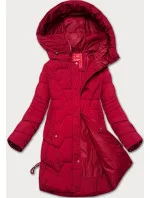kurtka damska z kapturem bordowa model 20596716 - LHD