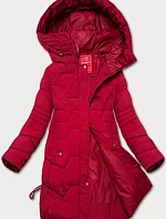 Dámska prechodná bunda s kapucňou LHD bordová (LHD-24585)