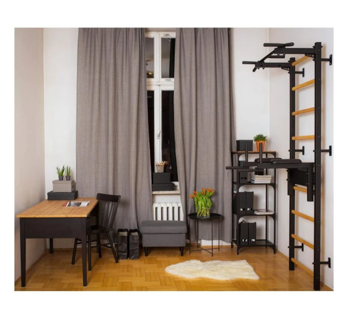 GYMNASTICKÝ REBRÍK S HRAZDOU A ZÁBRADLÍM NA CVIČENIE NA LAVIČKE 722B