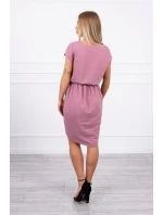 Šaty s obálkou dole tmavo ružové Šaty s obálkou dole tmavo ružové