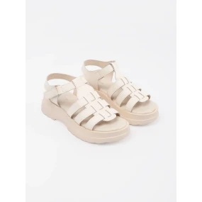 Pohodlné hnedé dámske sandále na platforme