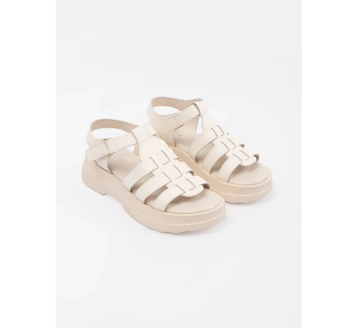 Pohodlné hnedé dámske sandále na platforme