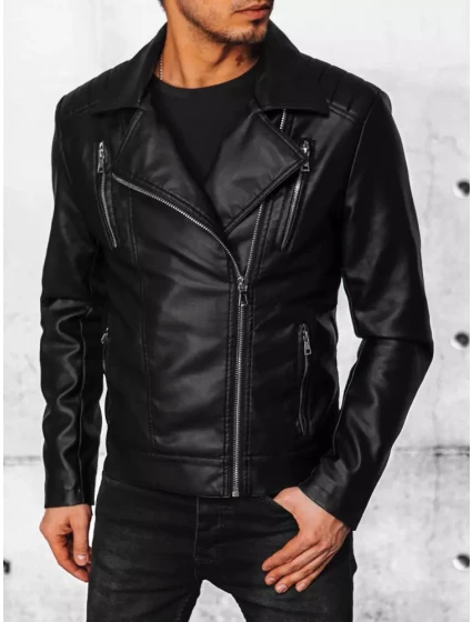Pánská kožená bunda černá Dstreet model 21968063 - FashionStreet