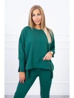 Súprava so zelenou blúzkou nadmernej veľkosti