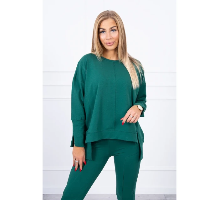 Súprava so zelenou blúzkou nadmernej veľkosti