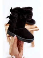 Dětské Teplé Sněhule Semišové s Černe model 21597169 - Boto Dětské Teplé Sněhule Semišové s Černe model 21597169 - Boto