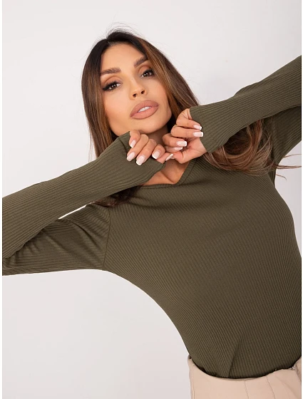 Bluzka RV BZ model 20136653 khaki - FPrice Bluzka RV BZ model 20136653 khaki - FPrice