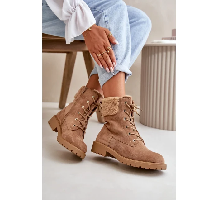 Dámske zateplené členkové topánky Workery Zippered Brown Mivael Dámske zateplené členkové topánky Workery Zippered Brown Mivael