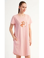 Dámské domácí šaty s krátkým rukávem model 22405598 - Vienetta Dámské domácí šaty s krátkým rukávem model 22405598 - Vienetta
