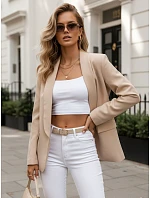 Dámska elegantná bunda béžová FashionStreet PY0147