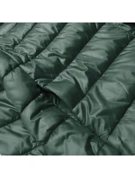 Tmavě zelená krátká dámská bunda s stahovacími lemy model 21791781 - MINORITY Tmavě zelená krátká dámská bunda s stahovacími lemy model 21791781 - MINORITY