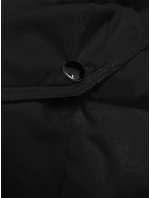 Dámska čierna páperová zimná bunda (2M-007)