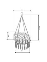 Závesná sedačka DRAGON HAMMOCK 80x60 cm tmavosivá