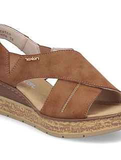 damskie na brązowe model 22087167 - Rieker