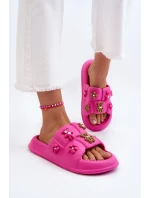Dámské pěnové pantofle s ozdobami fuchsie model 21648929 - Boto Dámské pěnové pantofle s ozdobami fuchsie model 21648929 - Boto