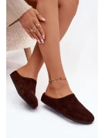 Dámské Pantofle Z Eko Čokoládové model 21788020 - Boto Dámské Pantofle Z Eko Čokoládové model 21788020 - Boto