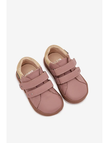 Dětské kožené polobotky Barefoot Růžové model 22031682 - Bartek S.A.