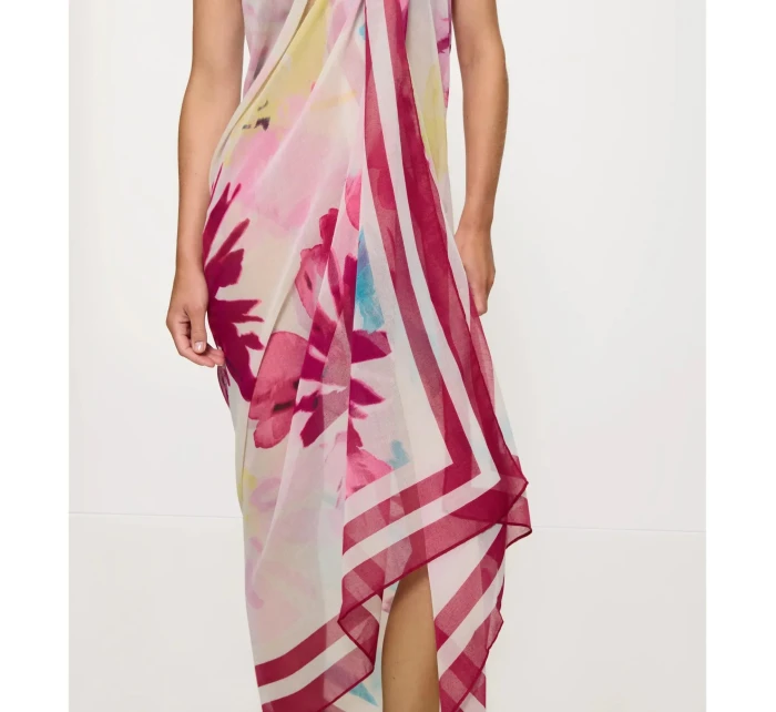 Plážové pareo MyWear - BIELA/RUŽOVÁ - TRIUMPH BIELA/RUŽOVÁ - TRIUMPH