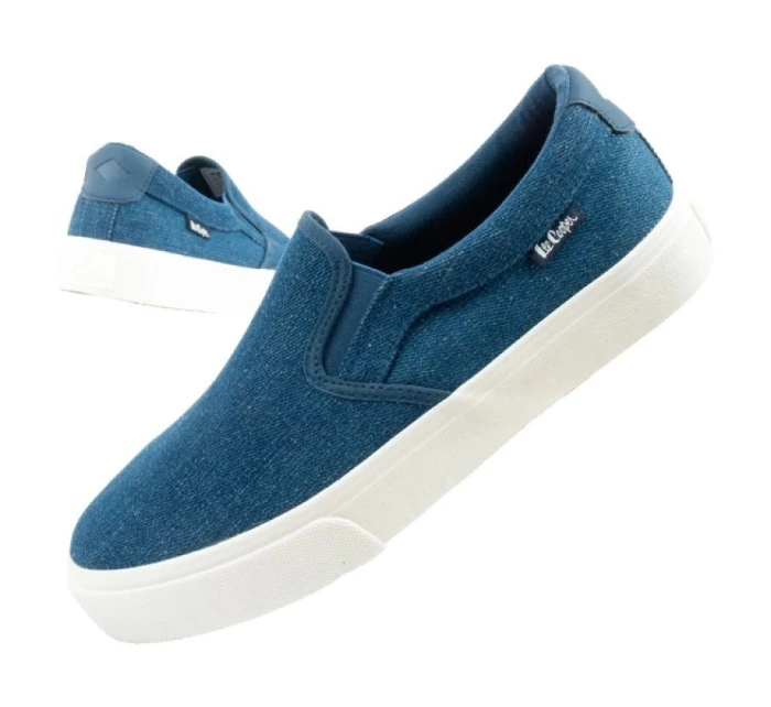 Lee Cooper pánske tenisky módne pohodlné slip-on denim Slip on