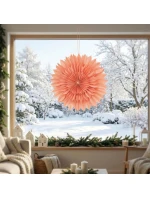 DEKORATÍVNA ZÁVESNÁ PAPIEROVÁ HVIEZDA 3D 50CM RUŽOVÁ