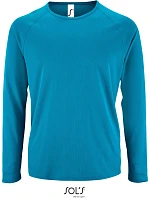 SOL'S Sporty LSL Men Pánske športové tričko s dlhým rukávom 25.2071 aqua SOL'S Sporty LSL Men Pánske športové tričko s dlhým rukávom 25.2071 aqua