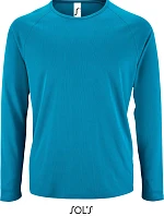 SOL'S Sporty LSL Men Pánske športové tričko s dlhým rukávom 25.2071 aqua