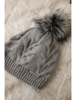Fleecová čiapka Ela K242 svetlo šedá