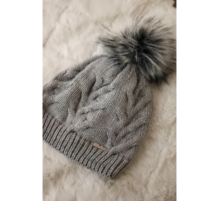 Fleecová čiapka Ela K242 svetlo šedá