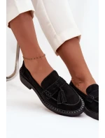 Dámské semišové s třásněmi D&A černé model 21711964 - S.Barski